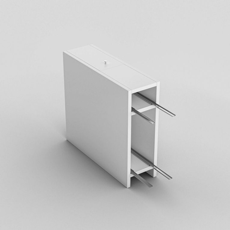 Mobile lavabo 2 cassetti 20x60x55h cm bianco - Isidora