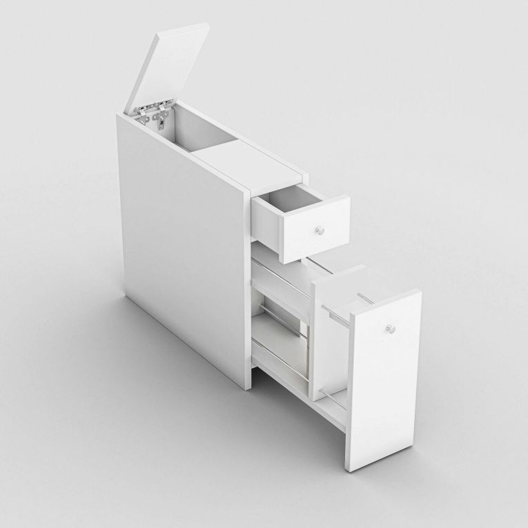 Mobile lavabo 2 cassetti 20x60x55h cm bianco - Isidora