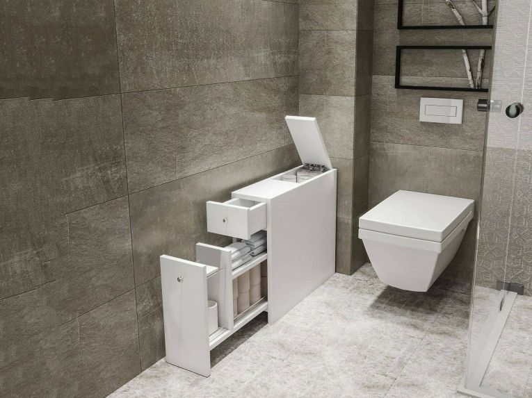 Mobile lavabo 2 cassetti 20x60x55h cm bianco - Isidora