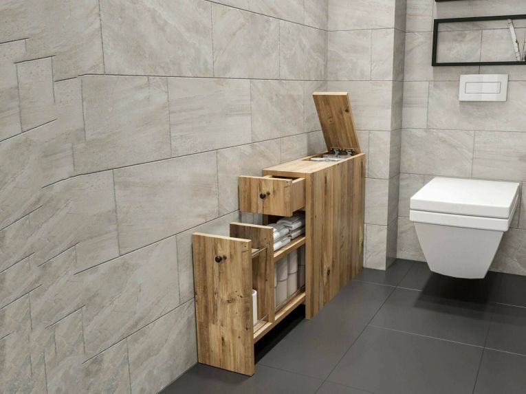 Mobile lavabo 2 cassetti 20x60x55h cm quercia - Isidora