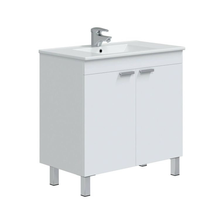 Mobile lavandino 2 ante 80x45x80h cm bianco lucido - Florante