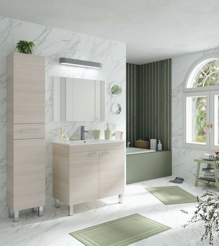 Mobile lavandino 2 ante 80x45x80h cm rovere - Florante