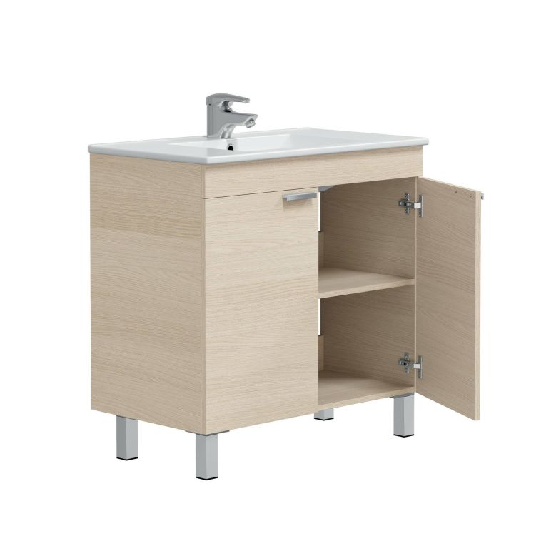 Mobile lavandino 2 ante 80x45x80h cm rovere - Florante
