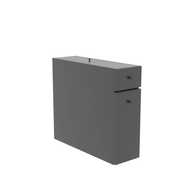 Mobile lavandino 2 cassetti 20x60x55h cm antracite - Isidora