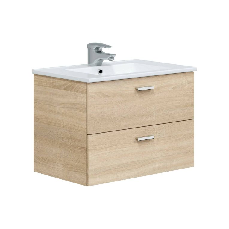 Mobile lavandino 2 cassetti 70x45x50h cm rovere - Tico