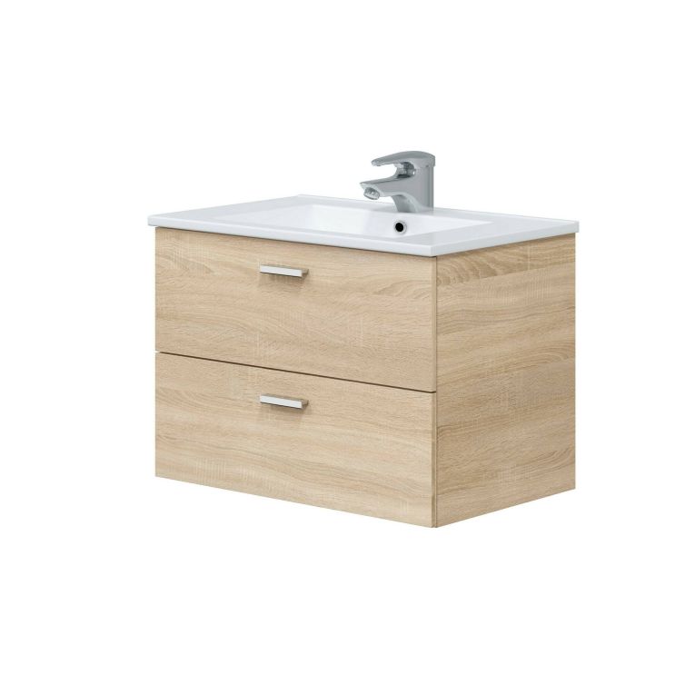 Mobile lavandino 2 cassetti 70x45x50h cm rovere - Tico