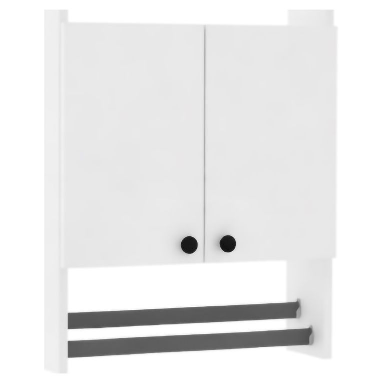 Mobile Pensile Bianco 2 Ripiani Apertura Battente 60x87h cm, 2 Ante - Tanagro