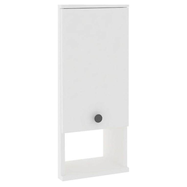Mobile Pensile Bianco 2 Ripiani Un'anta 30x71h cm, 3 Vani - Tarano