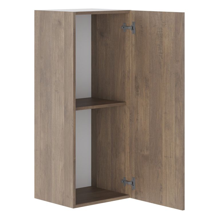 Mobile Pensile Marrone Noce Modulabile un Ripiano 100x40h cm, Un'anta - Pimonte