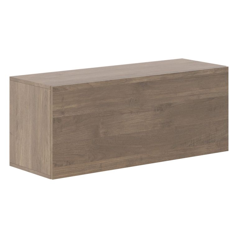 Mobile Pensile Marrone Noce Modulabile un Ripiano 100x40h cm, Un'anta - Pimonte