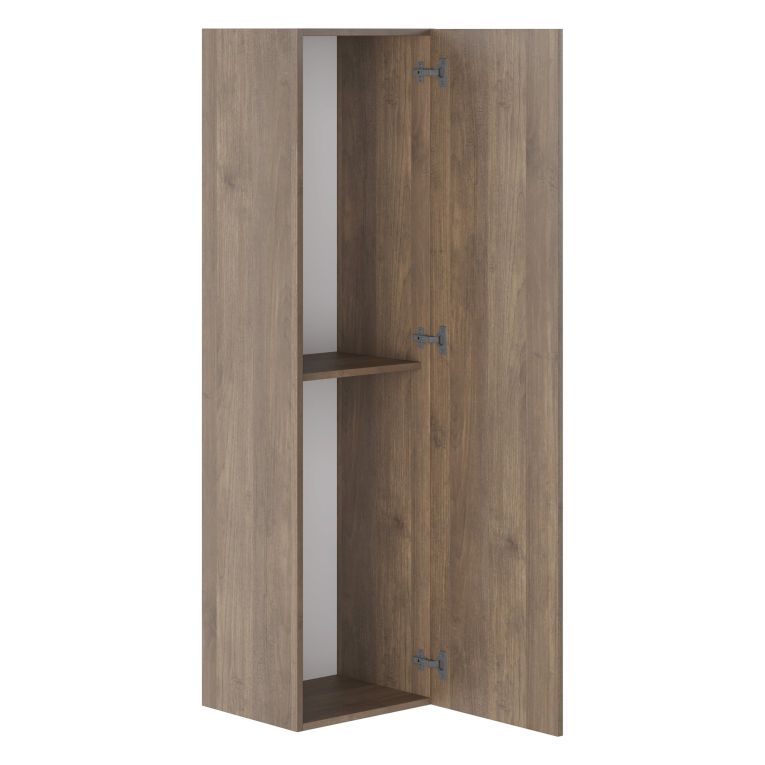 Mobile Pensile Marrone Noce Modulabile un Ripiano 150x40h cm, Un'anta - Laghetto