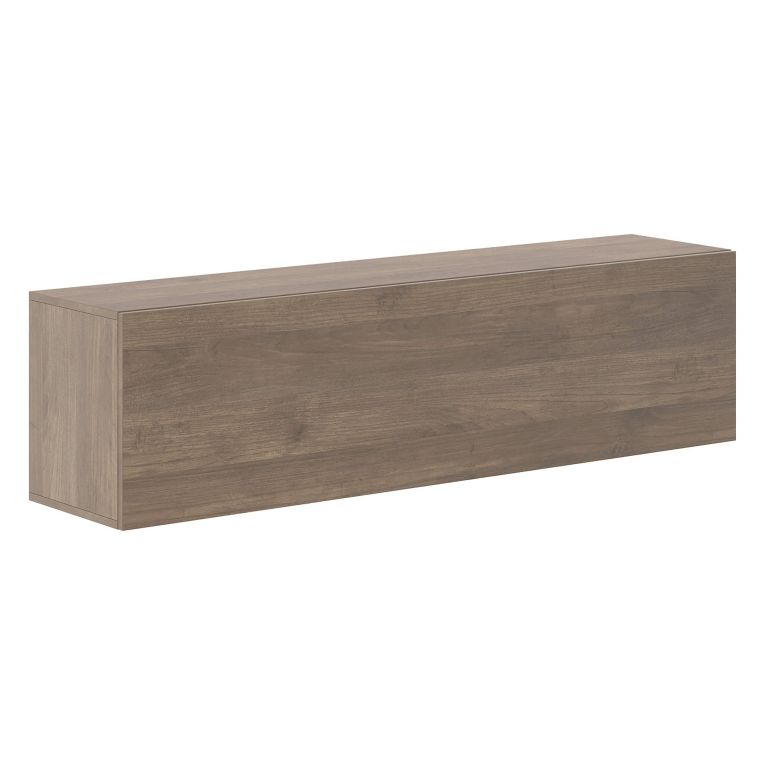 Mobile Pensile Marrone Noce Modulabile un Ripiano 150x40h cm, Un'anta - Laghetto