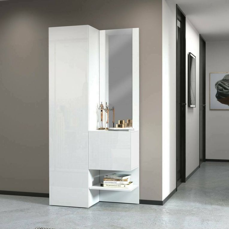 Mobile per ingresso 2 ante bianco 90x190h cm - Bauladu
