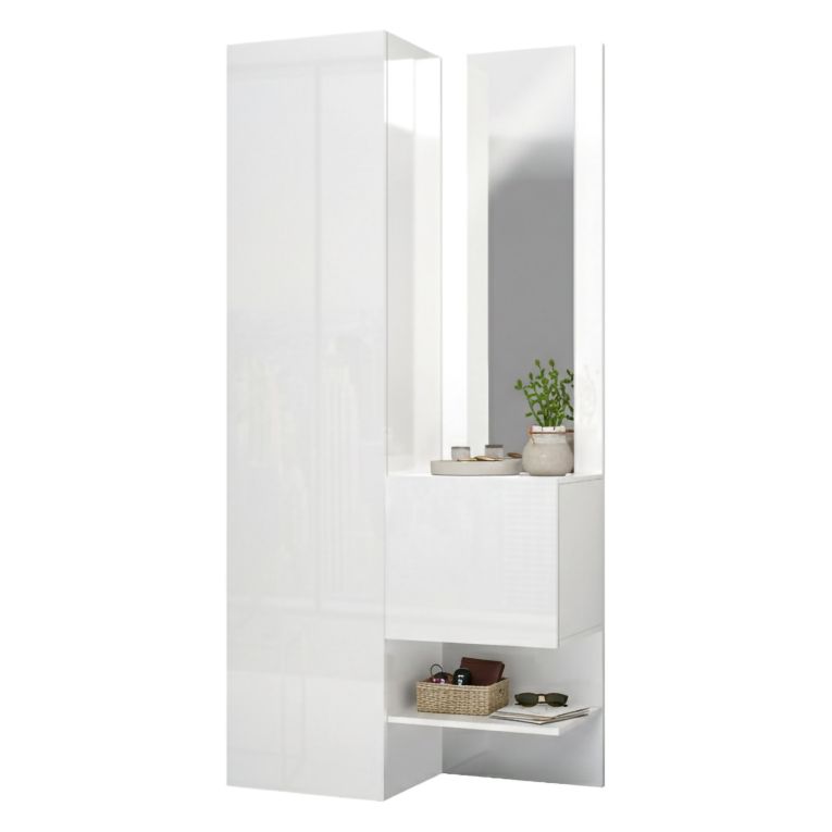 Mobile per ingresso 2 ante bianco 90x190h cm - Bauladu