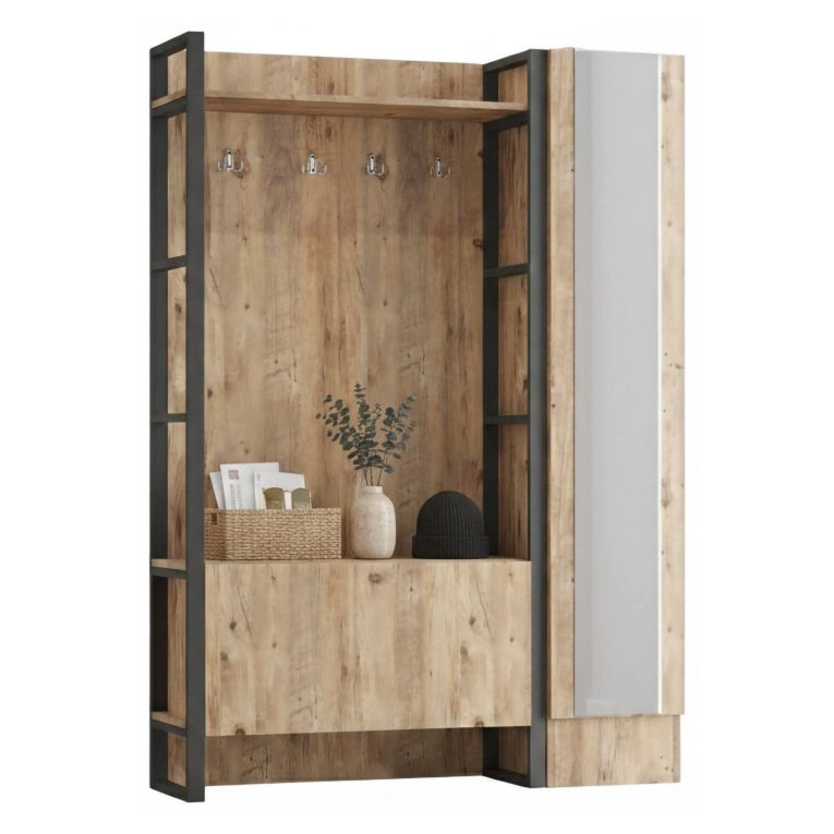 Mobile per ingresso 2 ante quercia 125x180h cm - Damasco