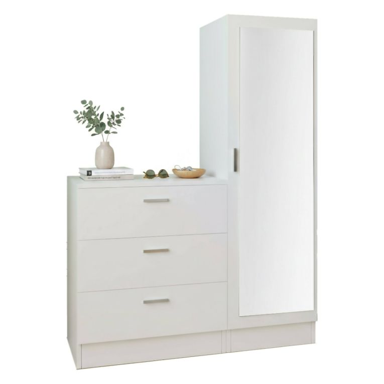 Mobile per ingresso con 3 cassetti bianco 60x72h cm - Jaime