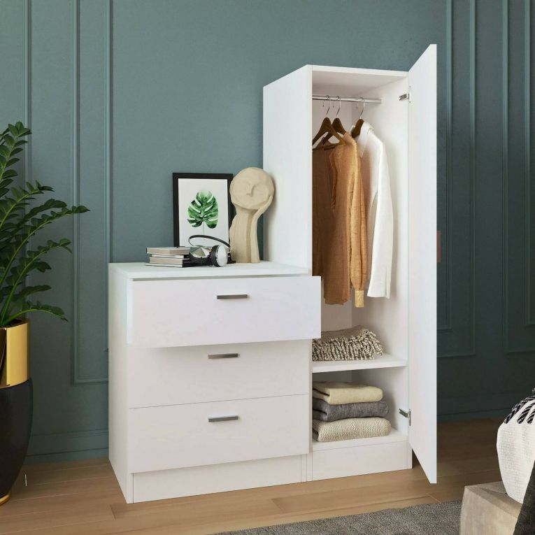 Mobile per ingresso con 3 cassetti bianco 60x72h cm - Jaime