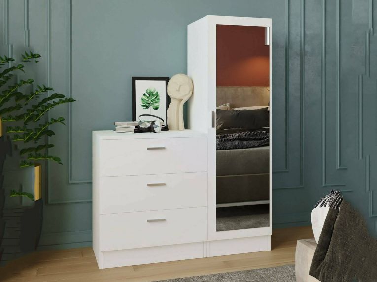 Mobile per ingresso con 3 cassetti bianco 60x72h cm - Jaime