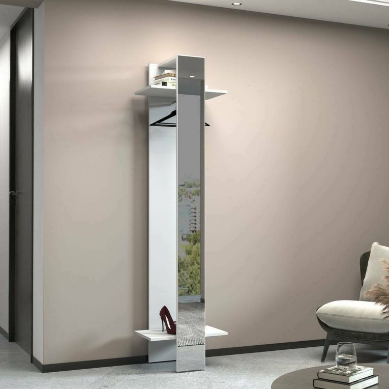 Mobile per ingresso da parete bianco 50x190h cm - Maura