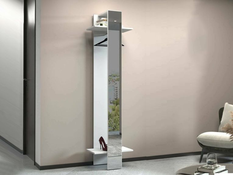 Mobile per ingresso da parete bianco 50x190h cm - Maura