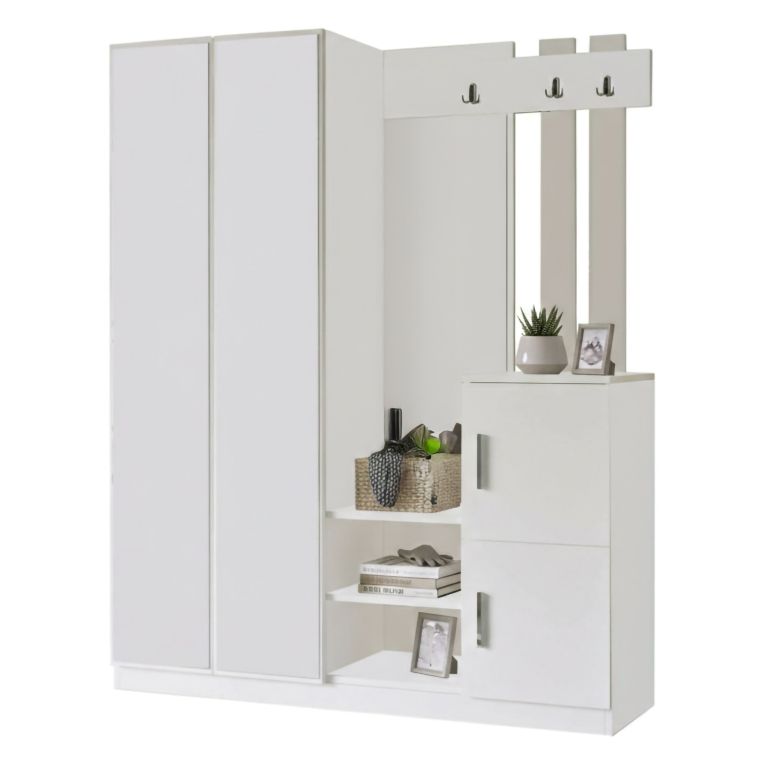 Mobile per ingresso grande 3 ante bianco 147x179h cm - Hene