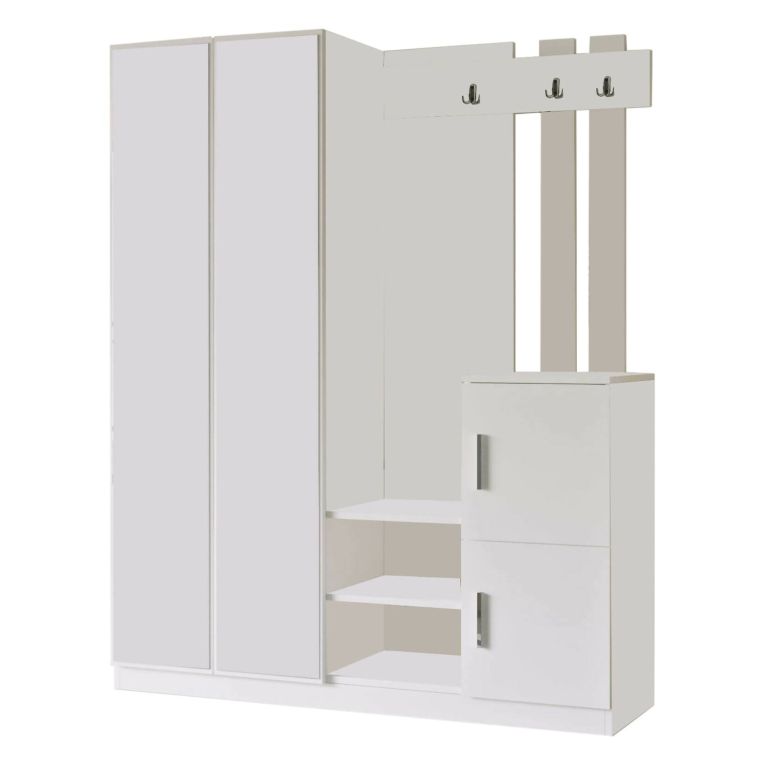 Mobile per ingresso grande 3 ante bianco 147x179h cm - Hene