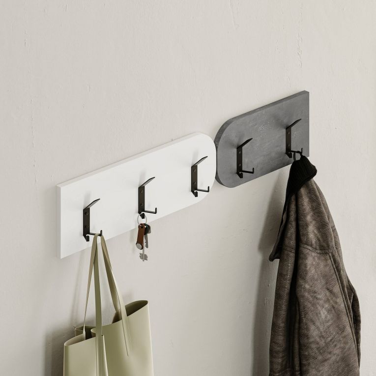 Mobile per ingresso sospeso 3 ante grigio e bianco 104x52h cm - Riga