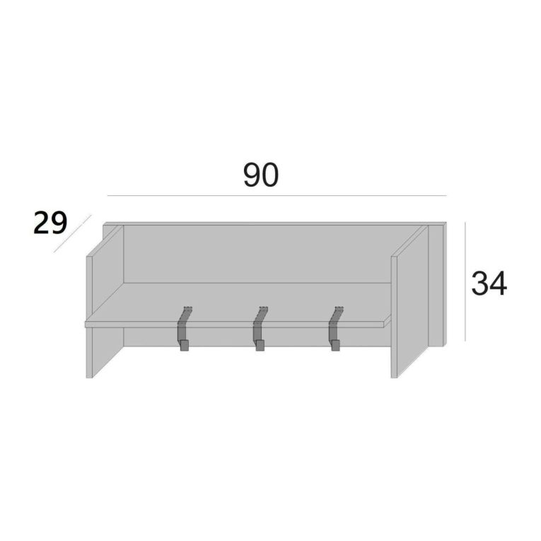 Mobile per ingresso sospeso bianco 90x34h cm - Angry
