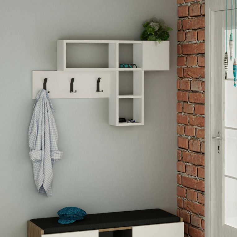 Mobile per ingresso sospeso bianco 99x61h cm - Yagi