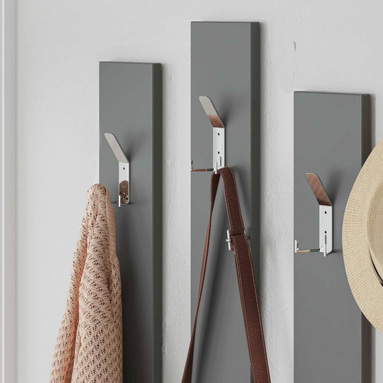 Mobile per ingresso sospeso con specchio 2 ante tortora e antracite 137x54h cm - Ascari