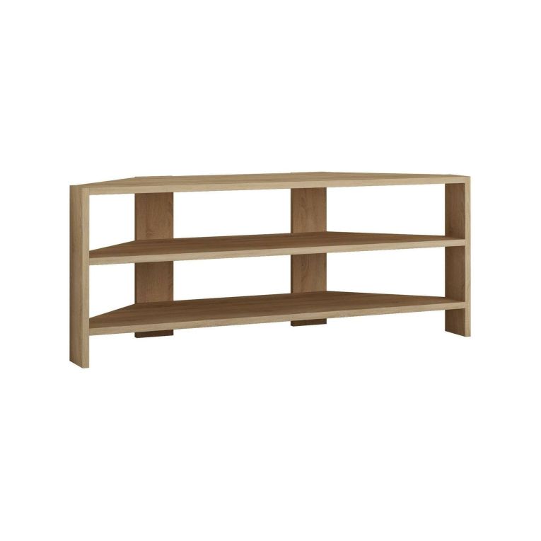 Mobile porta TV Alfa, Supporto per televisione da salotto, Credenza bassa da soggiorno, Base porta TV, 114x36h45 cm, Quercia