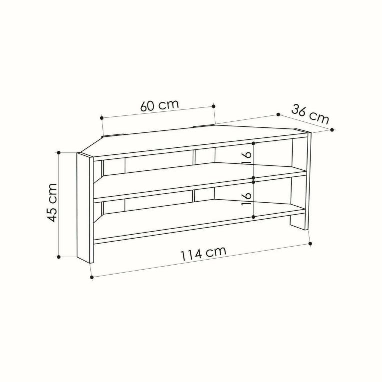 Mobile porta TV Alfa, Supporto per televisione da salotto, Credenza bassa da soggiorno, Base porta TV, 114x36h45 cm, Quercia