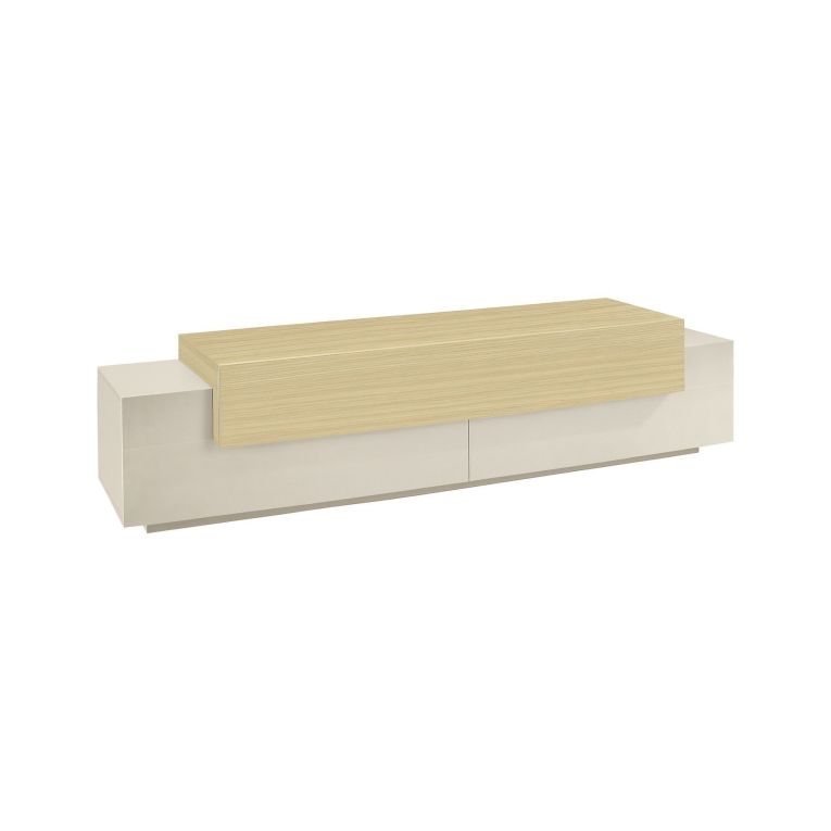 Mobile Porta tv Beige 3 Ripiani 4 Vani 200x45x51.5h cm, 3 Ante - Cassino