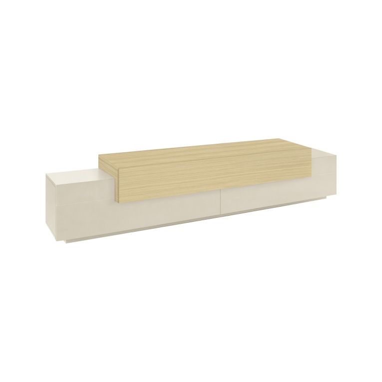 Mobile Porta tv Beige 3 Ripiani 4 Vani 240x45x51.5h cm, 3 Ante - Curino