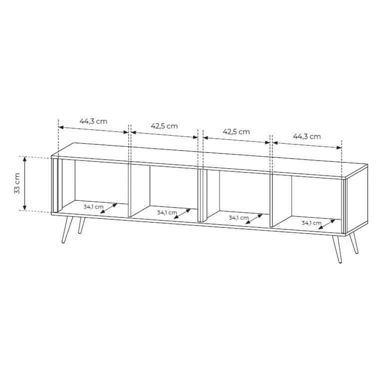 Mobile Porta tv Beige Cashmere un Ripiano 4 Ante 187x40x83h cm, con Piedini - Kalorile