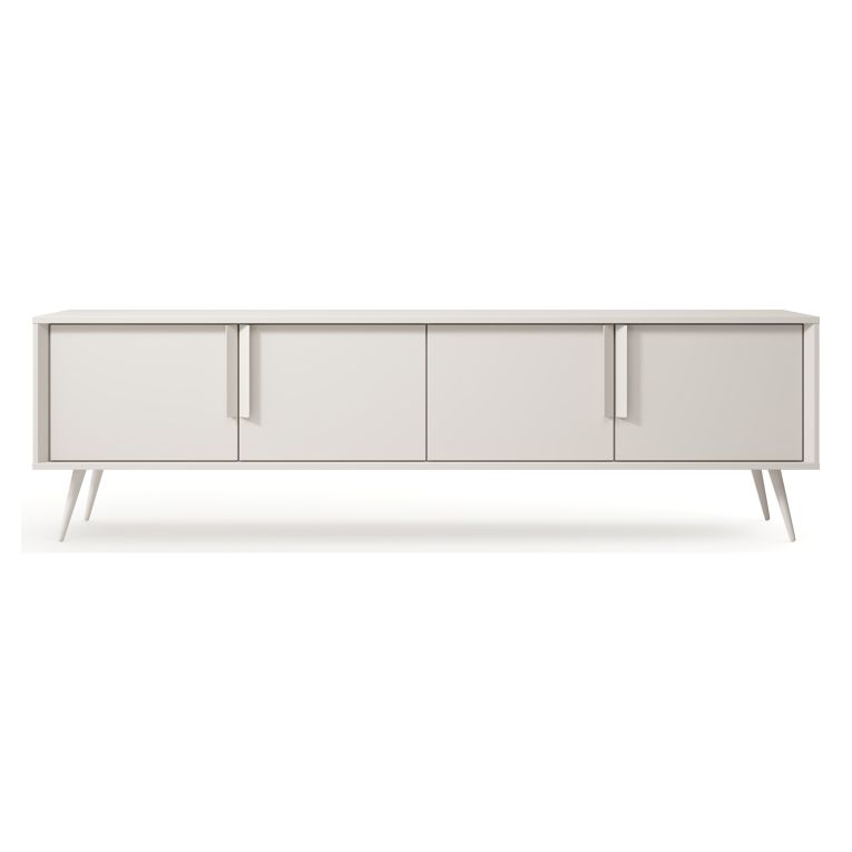 Mobile Porta tv Beige Cashmere un Ripiano 4 Ante 187x40x83h cm, con Piedini - Kalorile