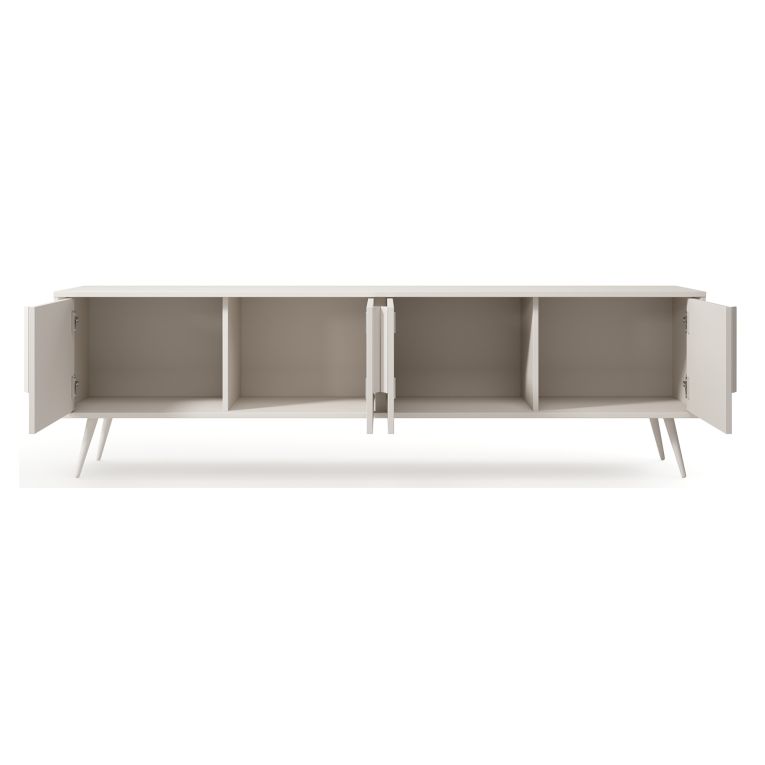 Mobile Porta tv Beige Cashmere un Ripiano 4 Ante 187x40x83h cm, con Piedini - Kalorile