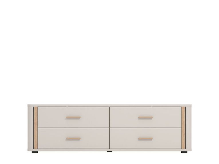 Mobile Porta tv Beige Marrone 4 Cassetti un Ripiano 176.5x40x52h cm, Apertura Scorrevole - Terenzo