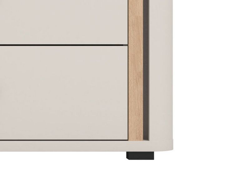 Mobile Porta tv Beige Marrone 4 Cassetti un Ripiano 176.5x40x52h cm, Apertura Scorrevole - Terenzo