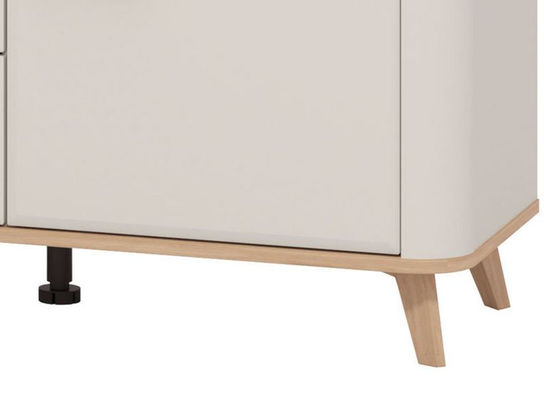 Mobile Porta tv Beige Marrone Rovere 2 Cassetti un Ripiano 179.5x40x52.5h cm, 2 Ante - Gosaldo