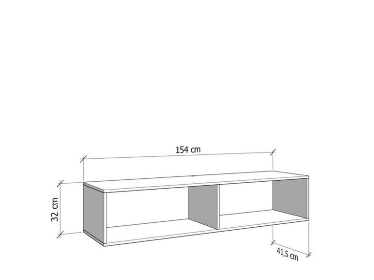 Mobile Porta tv Beige Marrone Rovere un Ripiano 2 Ante 154x41.5x32h cm, 2 Vani - Carcare