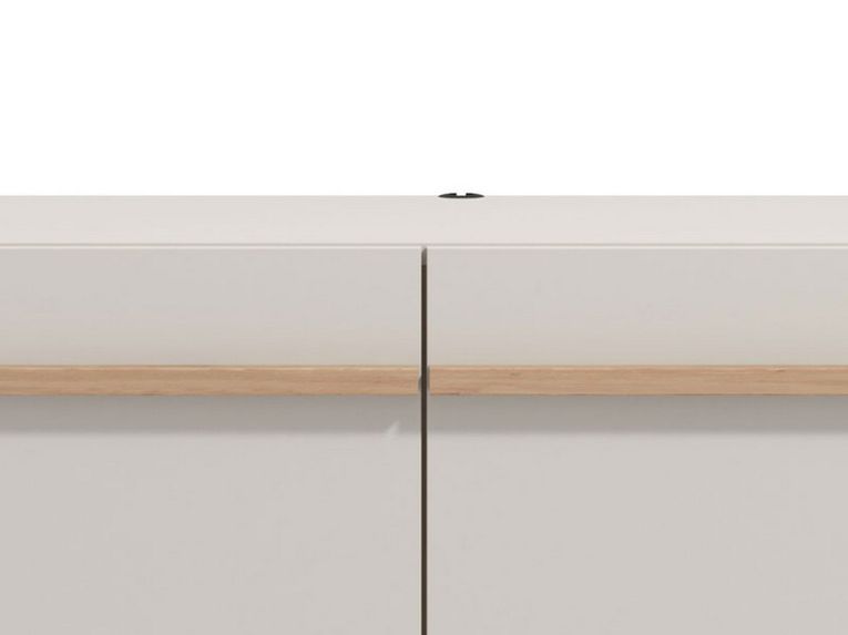 Mobile Porta tv Beige Marrone Rovere un Ripiano 2 Ante 154x41.5x32h cm, 2 Vani - Carcare