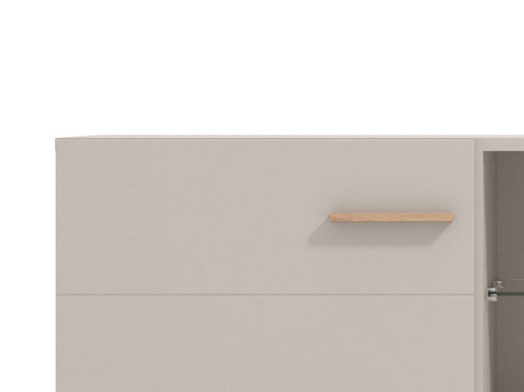Mobile Porta tv Beige Marrone Rovere un Ripiano 2 Ante 154x41.5x50.5h cm, 4 Vani - Dosimo
