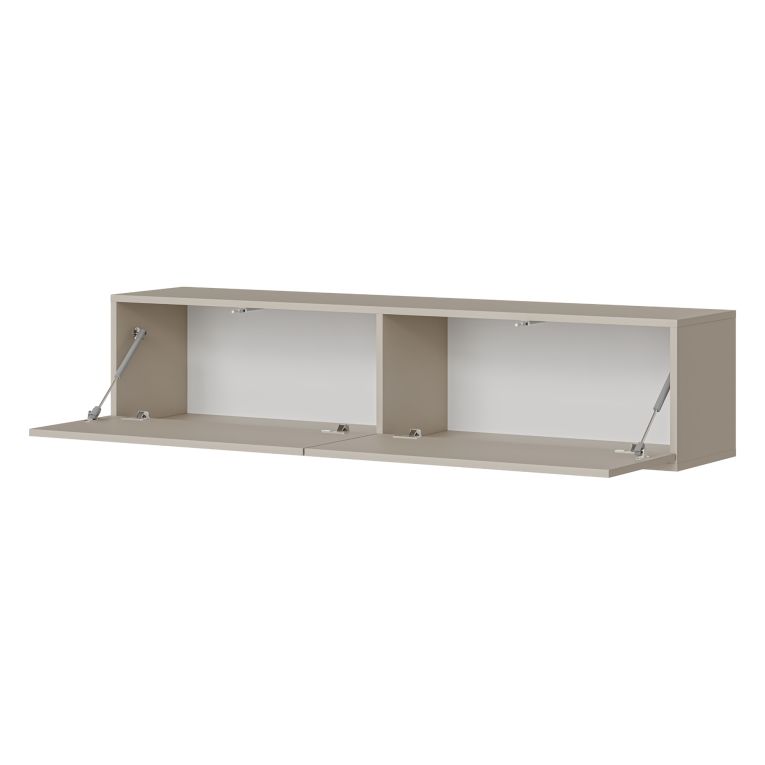 Mobile Porta tv Beige un Ripiano 2 Ante 144x32x32h cm, led Incluso - Mocogno