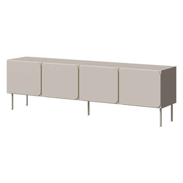 Mobile Porta tv Beige un Ripiano 2 Ante 200x42x60h cm, 4 Vani - Mornago