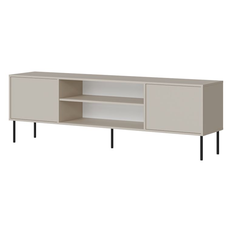 Mobile Porta tv Beige un Ripiano 2 Ante 4180x40x60h cm, con Piedini in Metallo - Rainerio