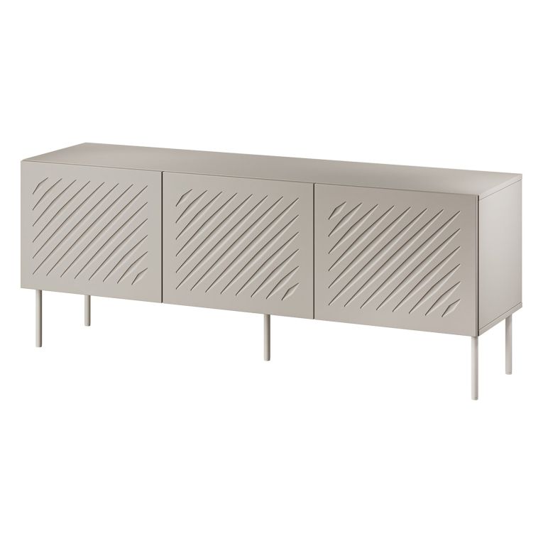 Mobile Porta tv Beige un Ripiano 3 Vani 150.5x42x60h cm, 3 Ante - Termoli