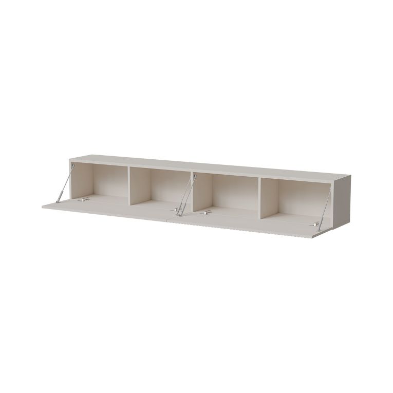 Mobile Porta tv Beige un Ripiano Modulabile 200x30x31h cm, 4 Vani - Sindia
