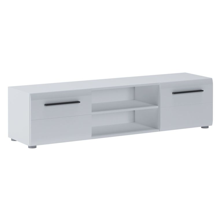 Mobile Porta tv Bianco 2 Ante 2 Vani 160x40x40h cm, Apertura Battente - Loazzolo