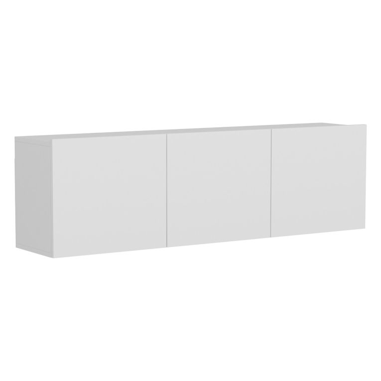 Mobile Porta tv Bianco 3 Ante 3 Vani 150x31x44h cm, Apertura Battente - Osidda